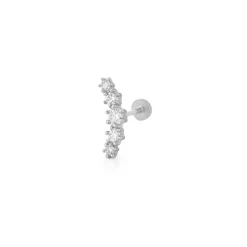 Catherine Curve Flatback Stud