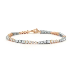 Harlow Two-Tone Diamond Line Bracelet