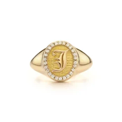 Letter Signet Ring