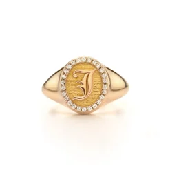 Letter Signet Ring