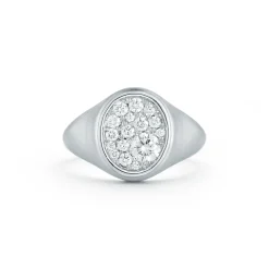 Pave Oval Signet Ring