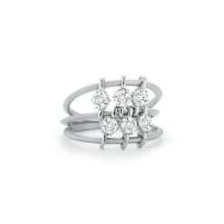 Penelope 3 Row Floating Diamond Ring