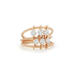 Penelope 3 Row Floating Diamond Ring