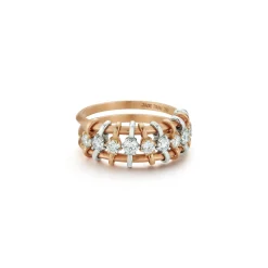 Penelope Single Row Floating Diamond Ring