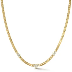 Posey 3-Station Curb Necklace