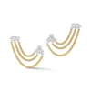 Posey Two-Tone Duo Chain Earrings