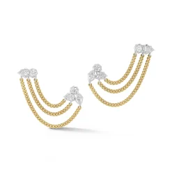 Posey Two-Tone Duo Chain Earrings