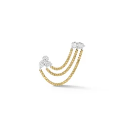Posey Two-Tone Duo Chain Earrings