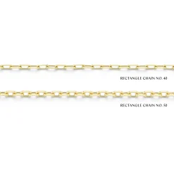 Rectangle Chain Necklace No. 40