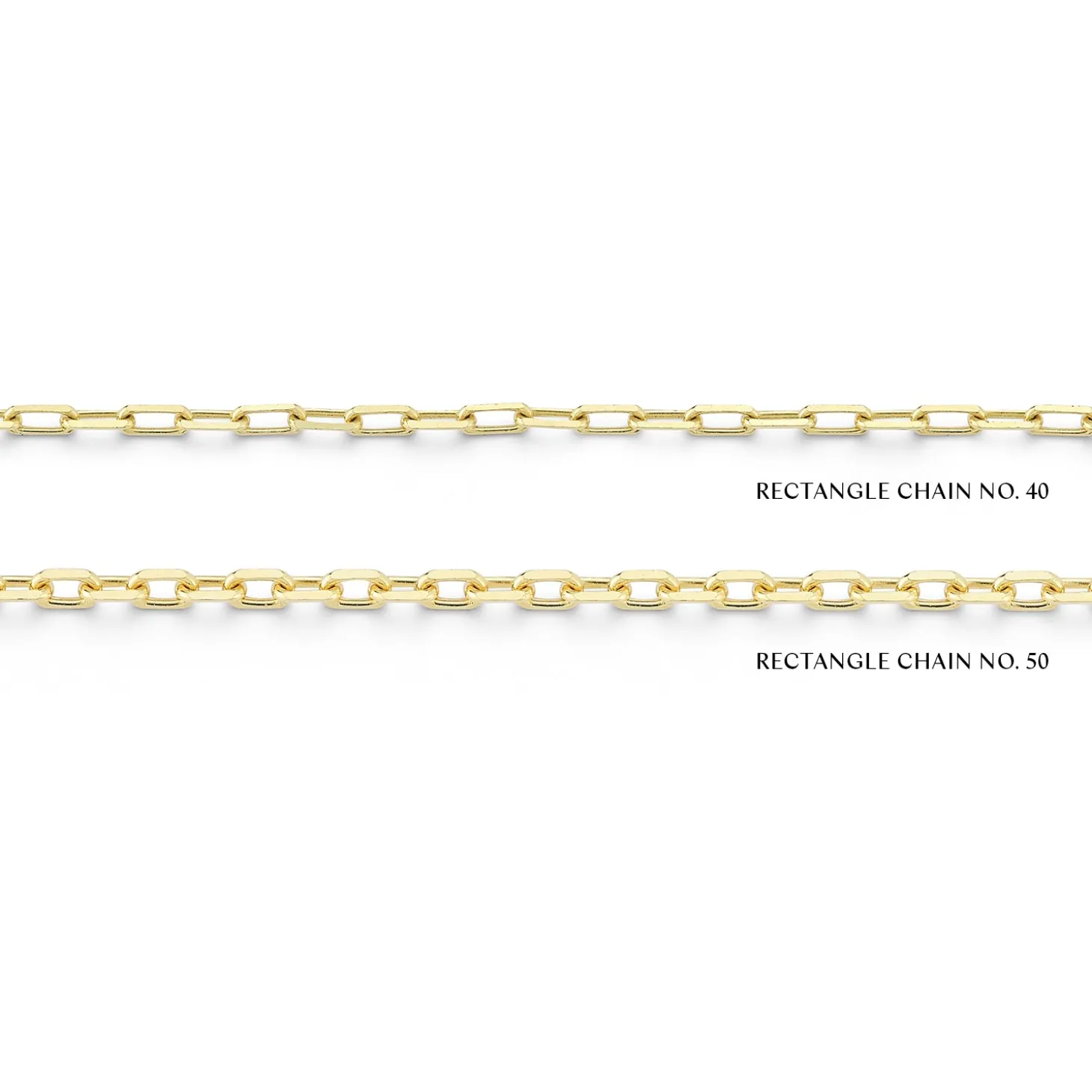 Rectangle Chain Necklace No. 40