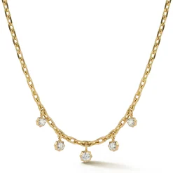 Small Sophisticate Hanging Diamond Necklace