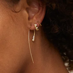 Three Stone Ara Hoops