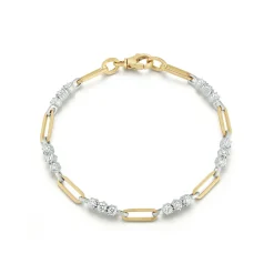Two-Tone Pia Gold Chain Link Bracelet