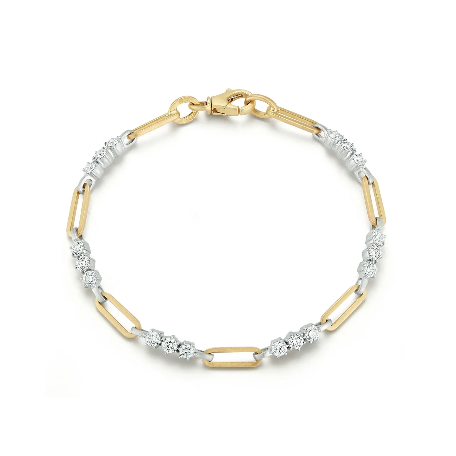 Two-Tone Pia Gold Chain Link Bracelet